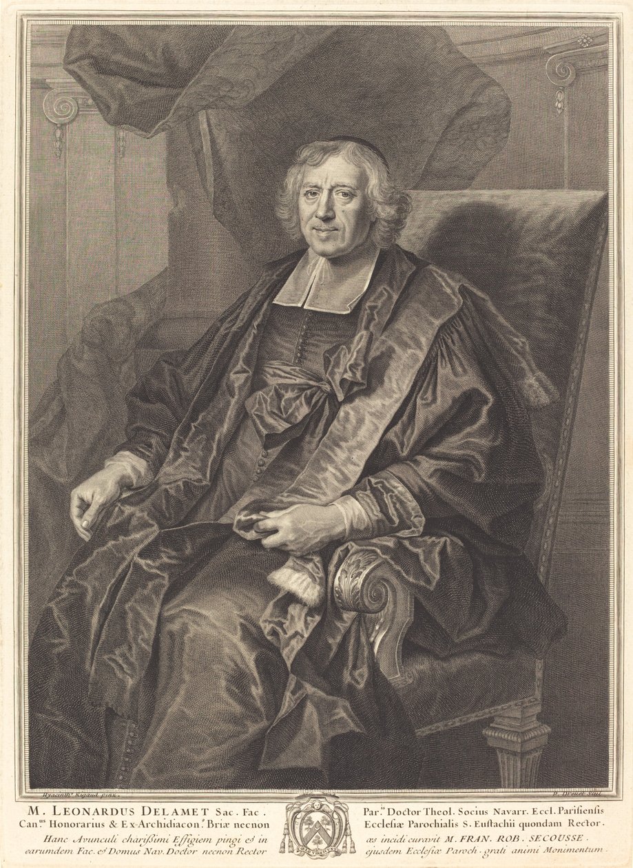 Leonard de Lamet od Pierre Drevet after Hyacinthe Rigaud
