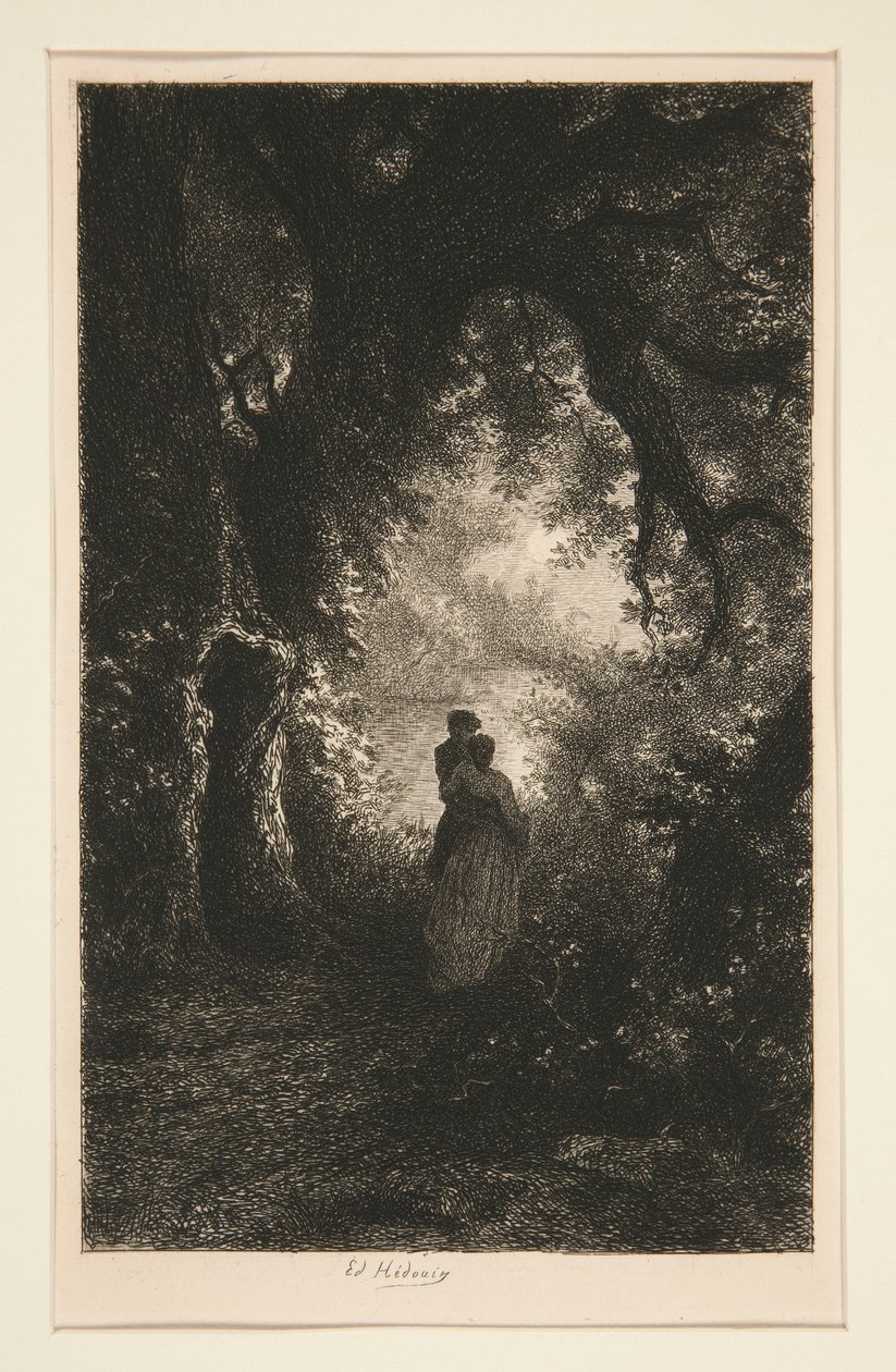 Ticho a noc lesů od Pierre Edmond Alexandre Hedouin