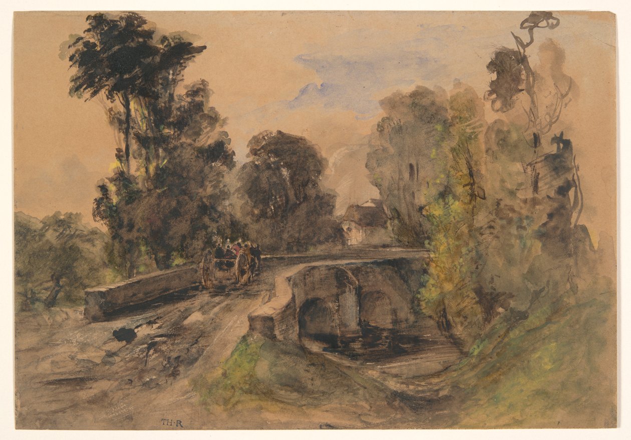 Kamenný most od Pierre Etienne Theodore Rousseau