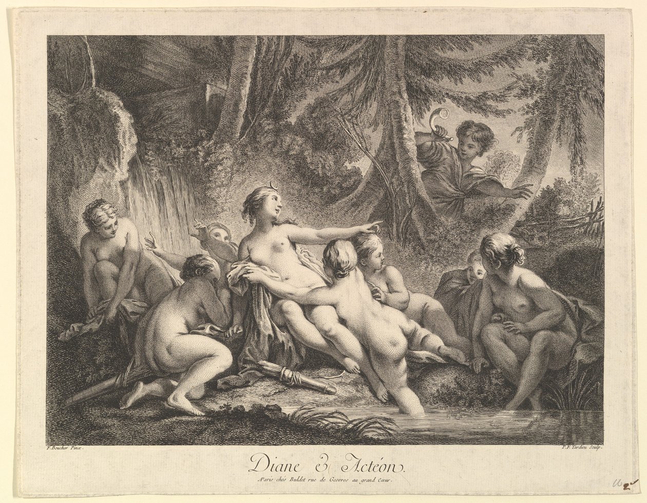 Diana a Acteon. od Pierre François Tardieu