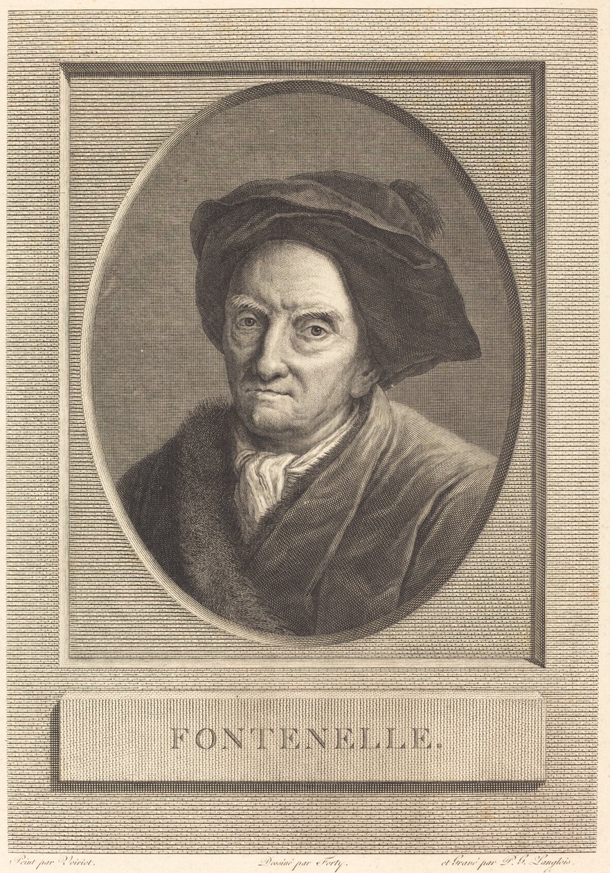 Fontenelle od Pierre Gabriel Langlois after Guillaume Voiriot after Jean Jacques Forty