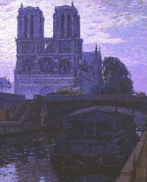 Notre Dame, Paříž (olej na plátně) od Pierre Gaston Rigaud