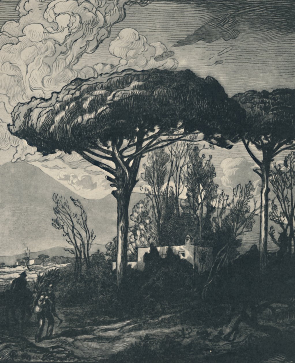 Vesuv z Pompejí, 1919 od Pierre Gusman