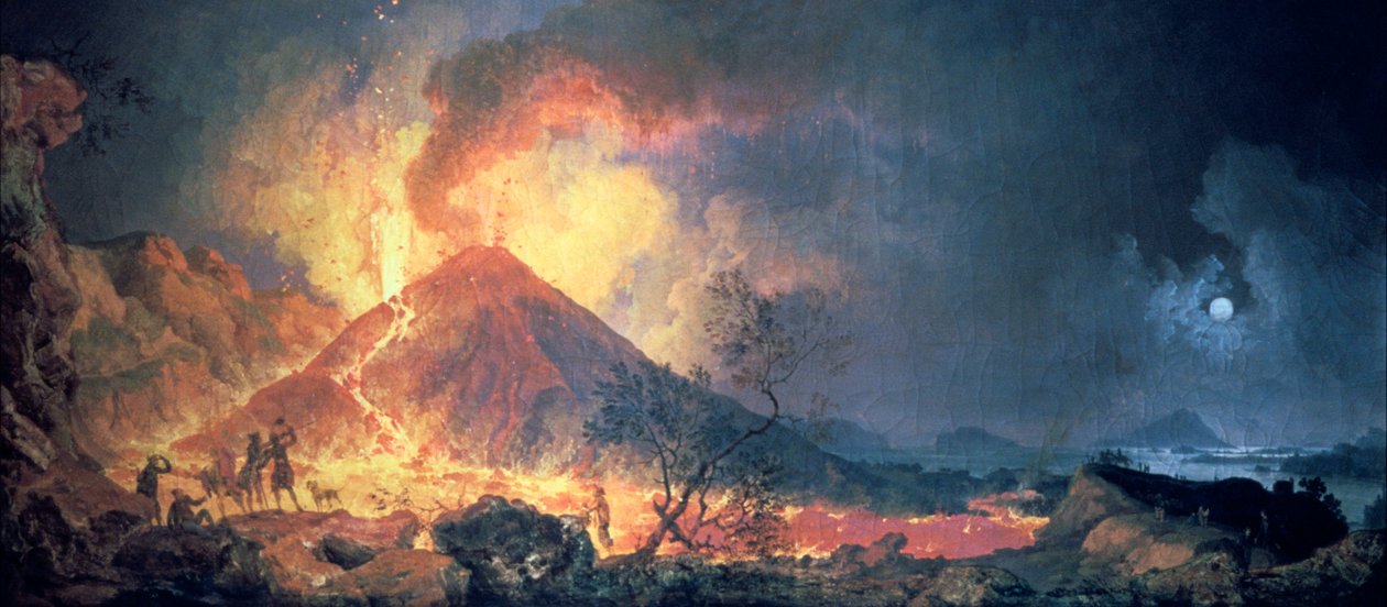 Erupce Vesuvu, 70. léta 18. století. od Pierre Jacques Volaire