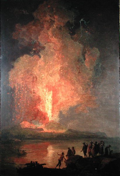 Erupce Vesuvu (olej na plátně) od Pierre Jacques Volaire