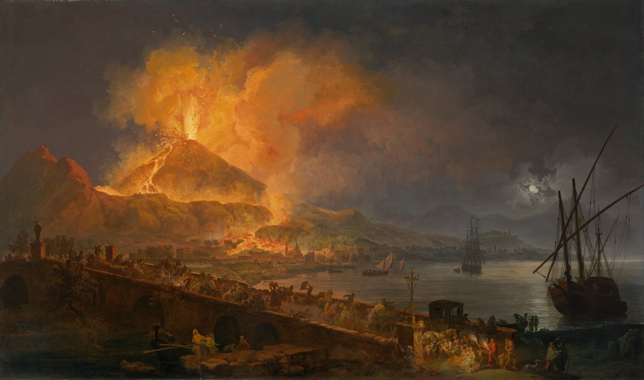 Erupce Vesuvu, 1777 od Pierre Jacques Volaire