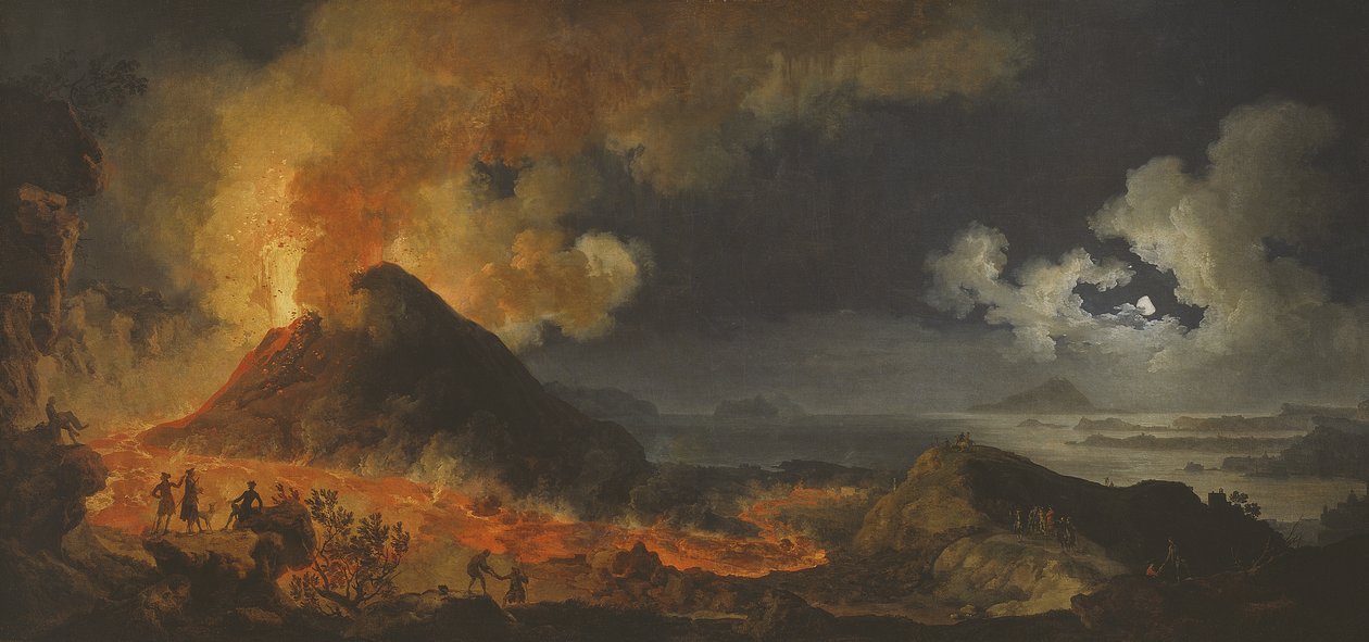 Erupce Vesuvu, 1771 od Pierre Jacques Volaire