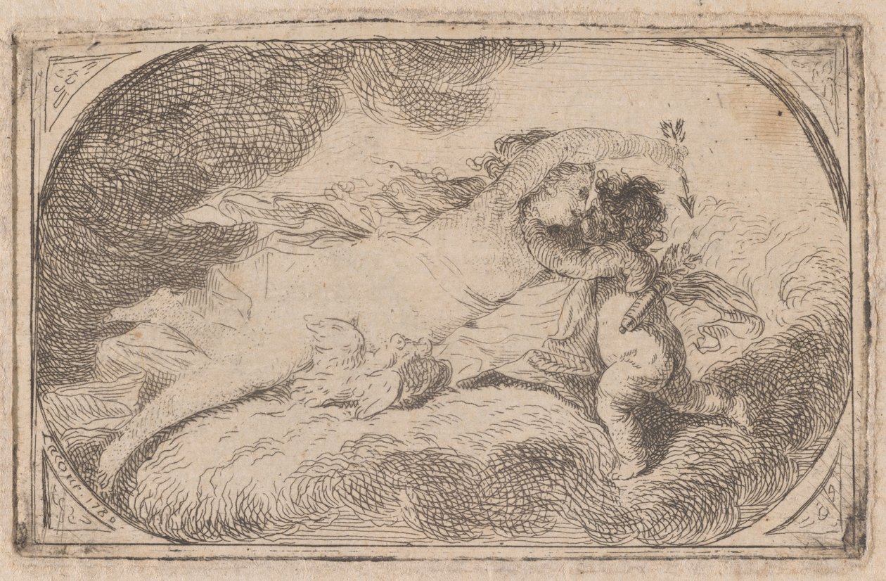 Venuše a Amor od Pierre Lacour the Elder