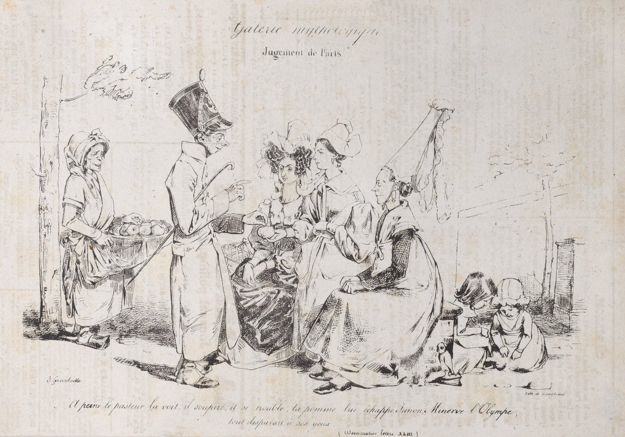 Mytologická galerie: Soud v Paříži, ca. 1829-31. od Pierre Langlumé