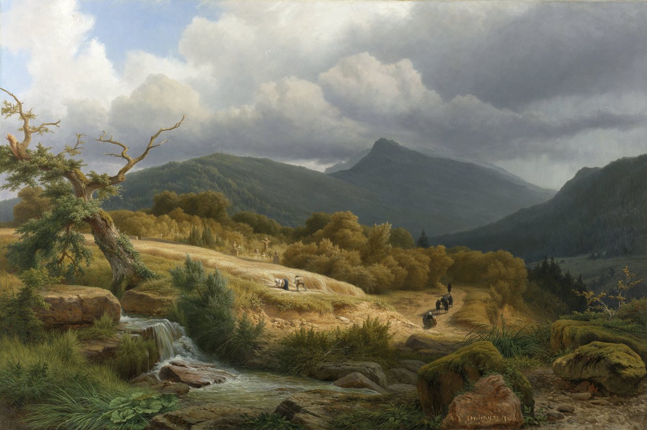 Hřbitov v Baden-Badenu od Pierre Louis Dubourcq