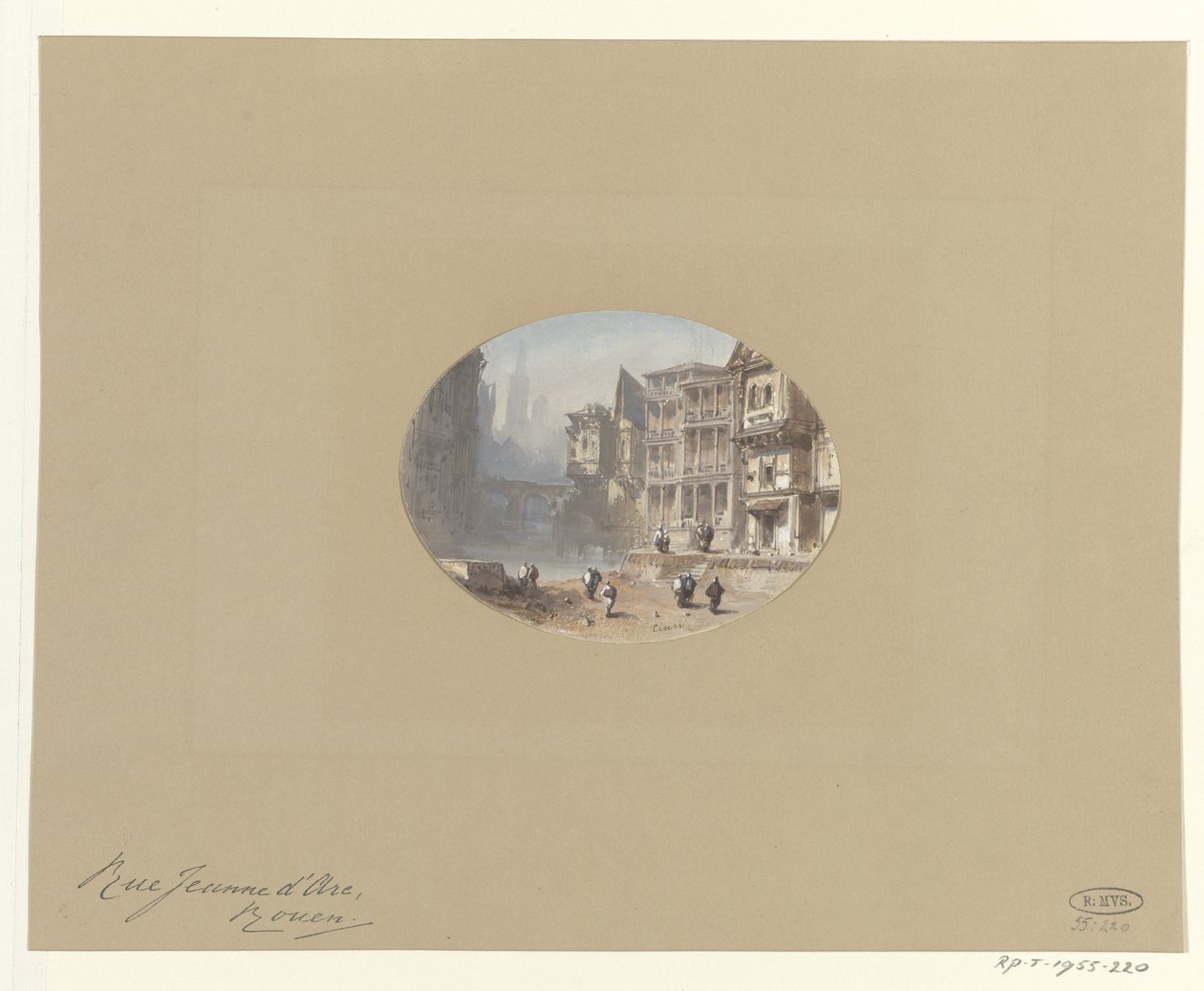 Rue Johanky z Arku v Rouenu od Pierre Luc Charles Ciceri