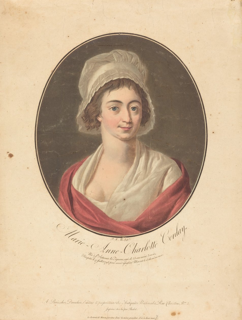 Charlotte Cordayová. od Pierre Michel Alix