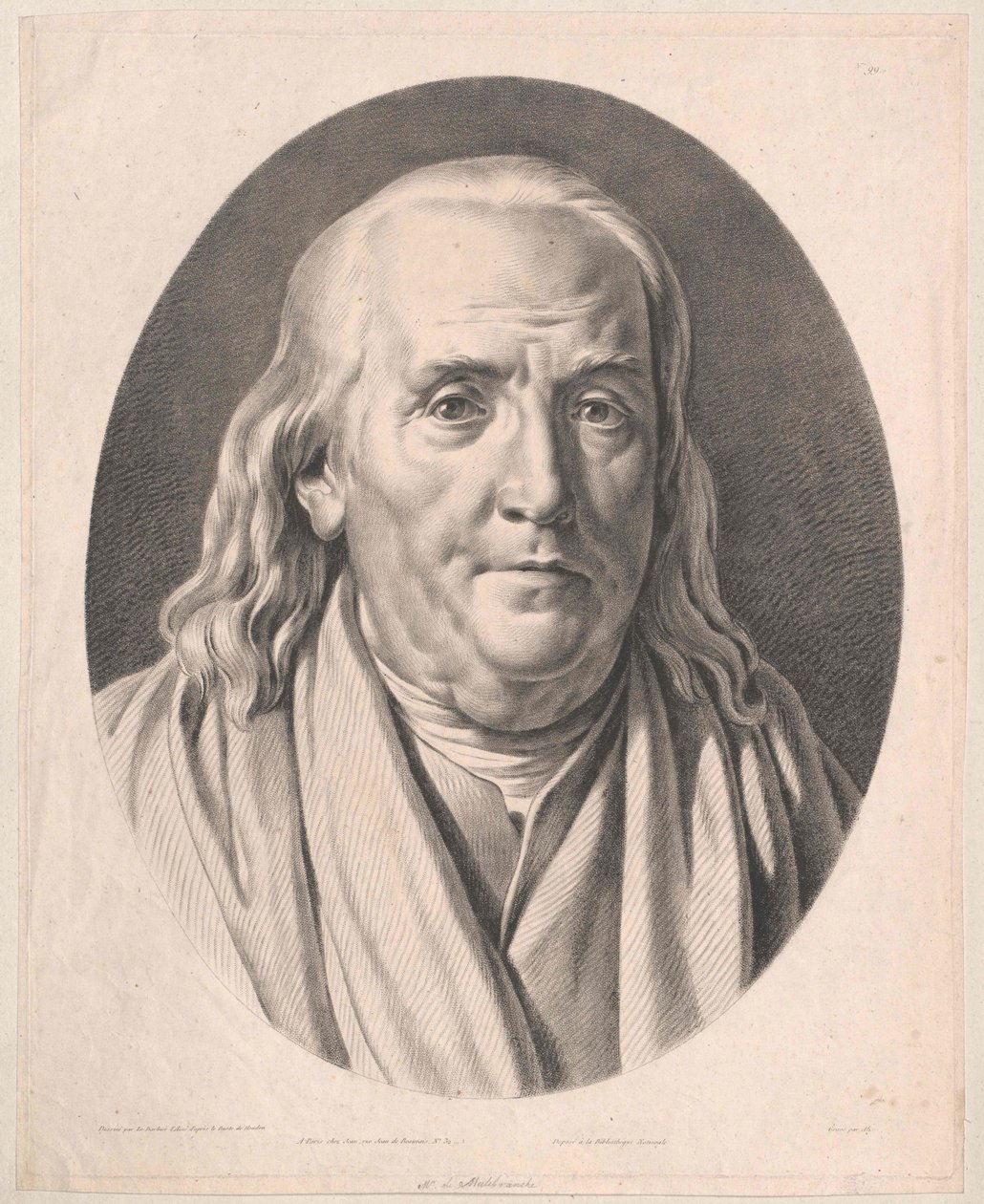 Nicolas Malebranche (tisk) od Pierre Michel Alix