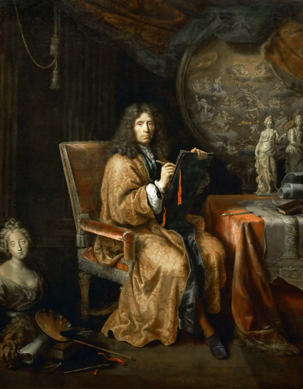 Autoportrét, mezi 1680 a 1690. od Pierre Mignard
