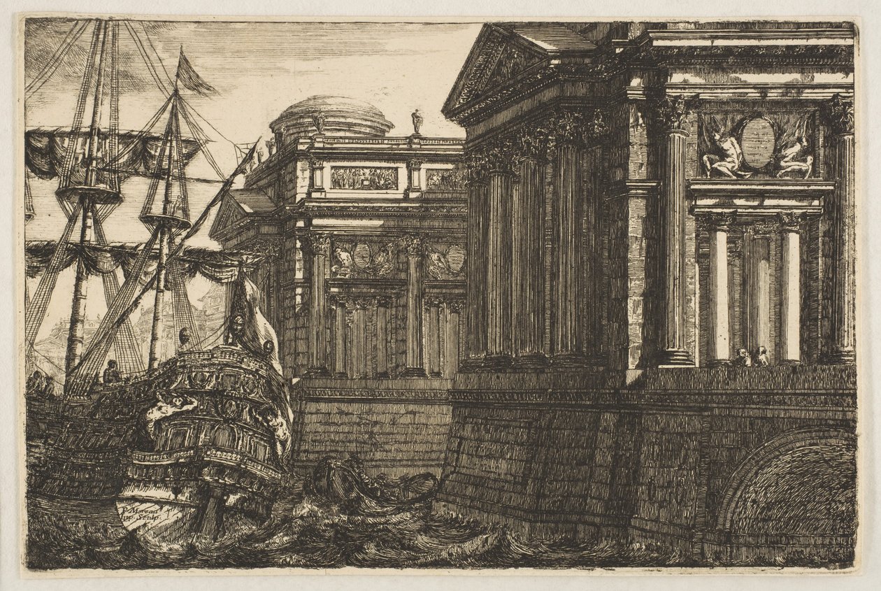 Port Scene, ca. 1760. od Pierre Moreau