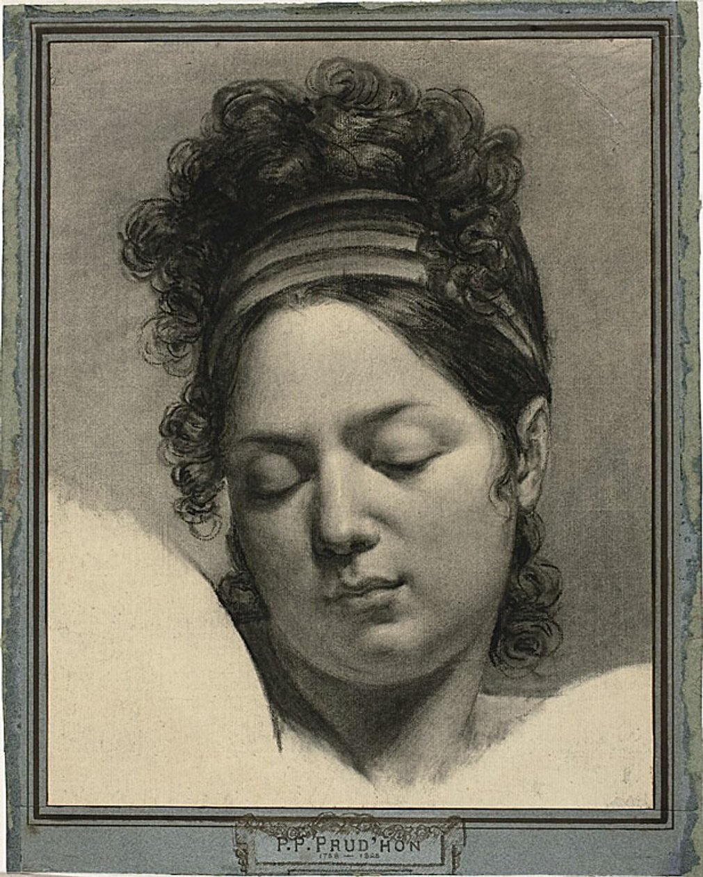 Hlava ženy od Pierre Paul Prud