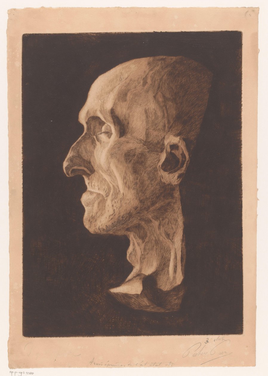 Dodenmasker van Antonio Canova od Pierre Peeters (signed by artist)