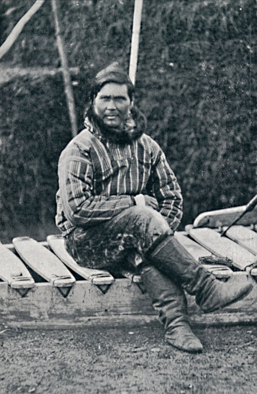 Eskymák odpočívající na saních, 1912 od Pierre Petit