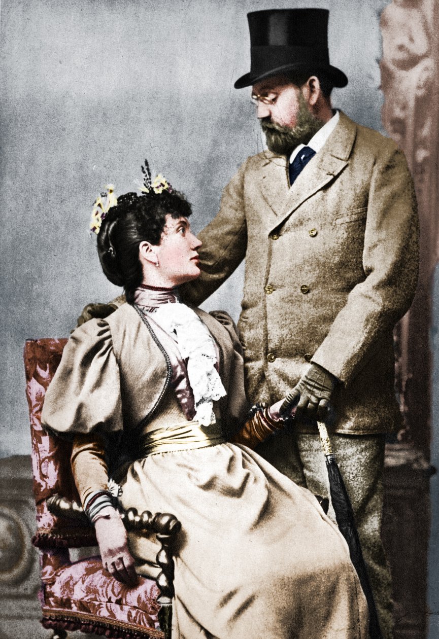 Emile Zola a Jeanne Rozerat, c1890, 1939 od Pierre Petit