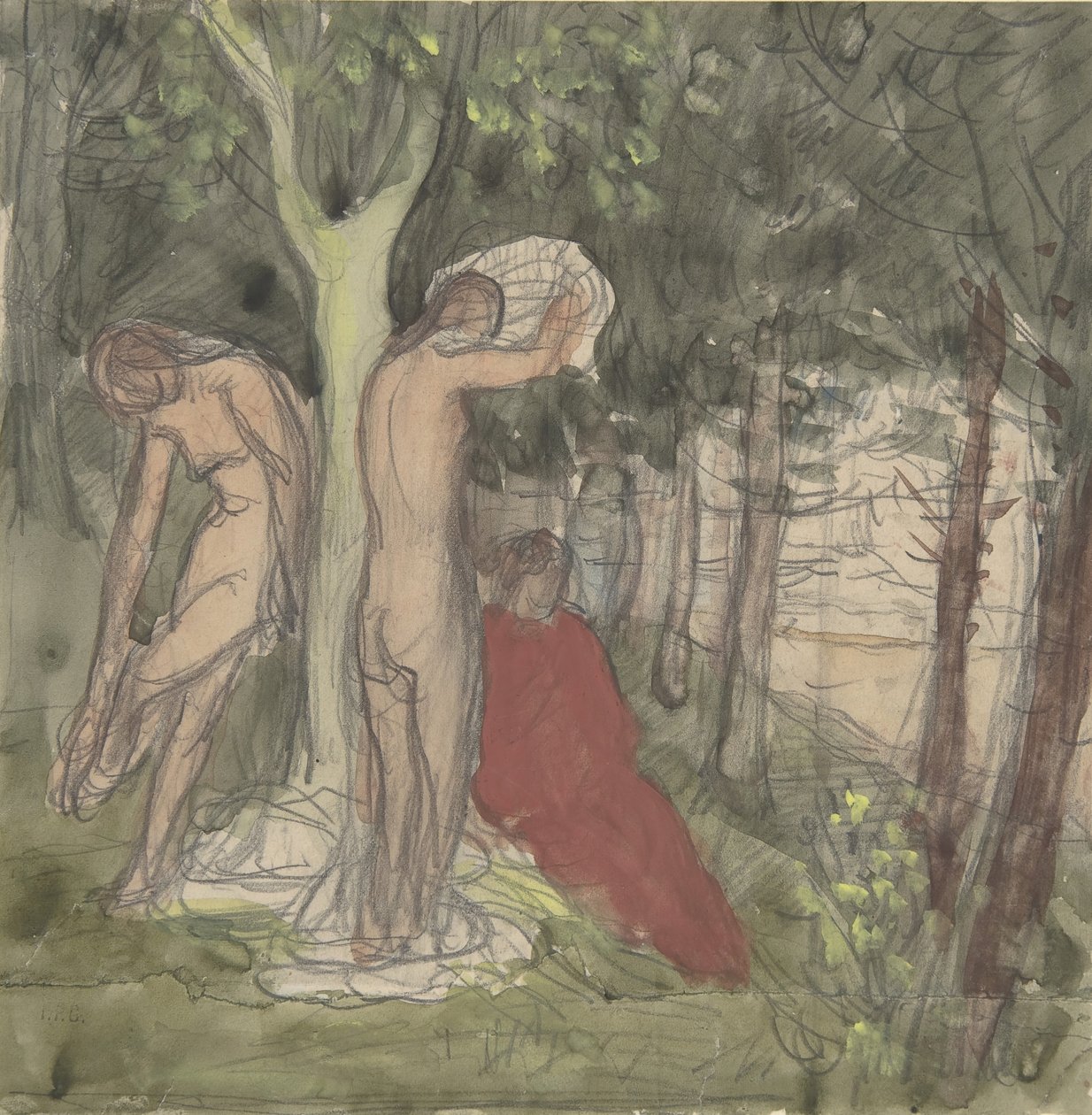 Lapači, 19. století. od Pierre Puvis de Chavannes