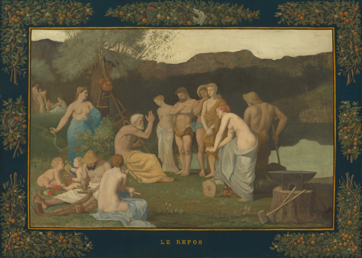 Odpočinek, c. 1863. od Pierre Puvis de Chavannes