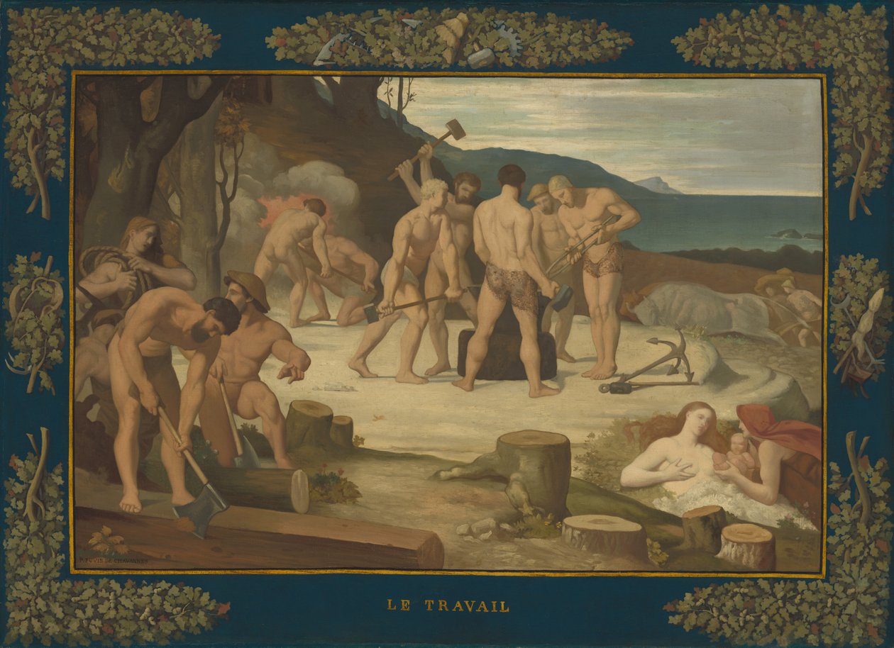 Práce, c. 1863. od Pierre Puvis de Chavannes