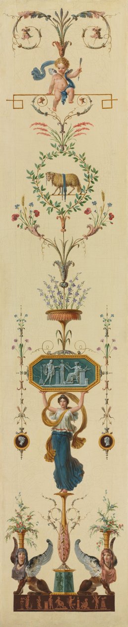 Dekorativní panel, 90. léta 18. století. od Pierre Rousseau