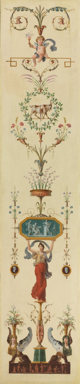 Dekorativní panel, 90. léta 18. století. od Pierre Rousseau