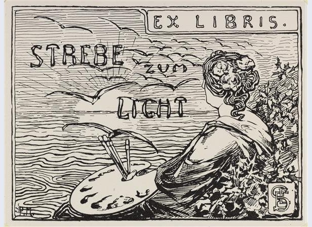 Ex Libris pro Emmy E. Seelig od Piet Mondrian