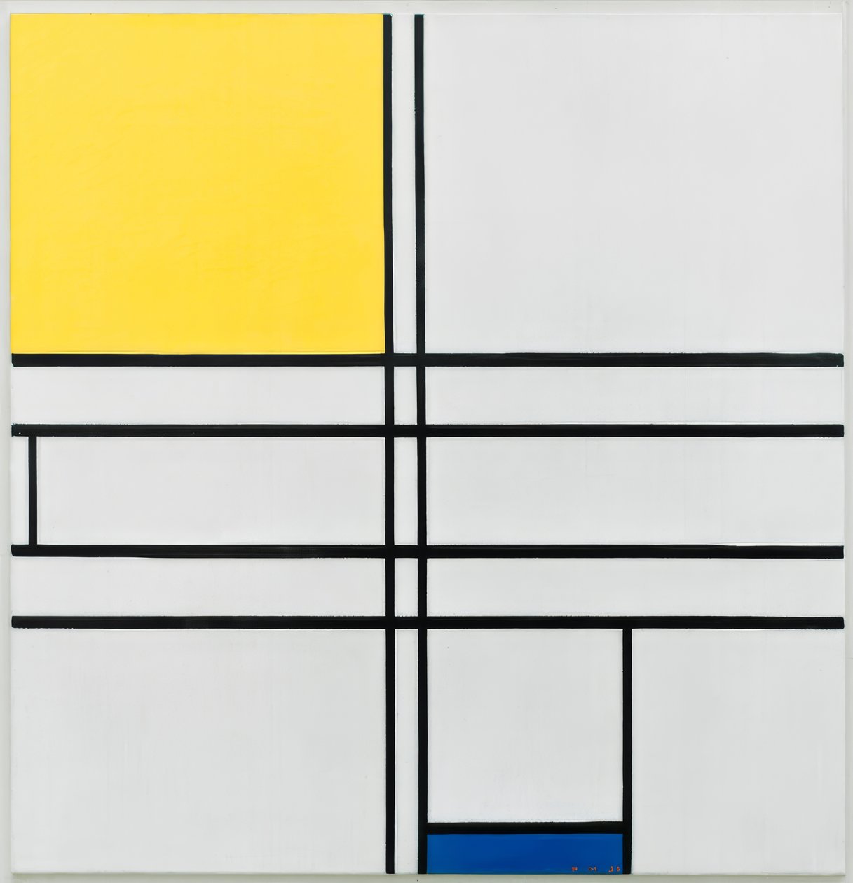 kompozice C; Složení v modré a žluté od Piet Mondrian