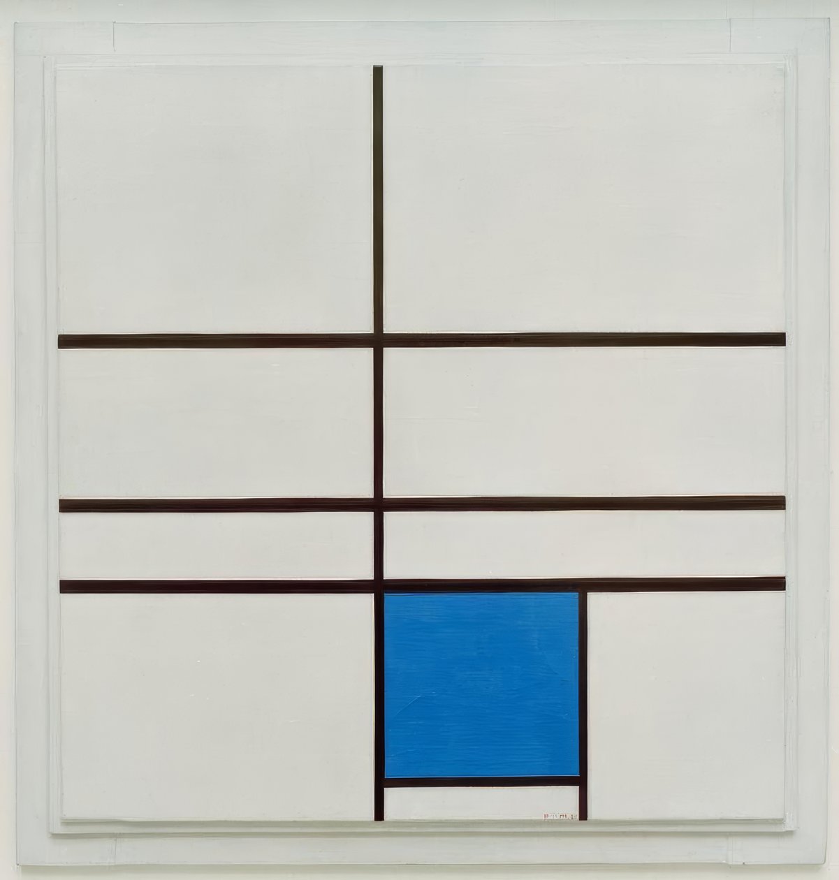 Složení s modrou od Piet Mondrian