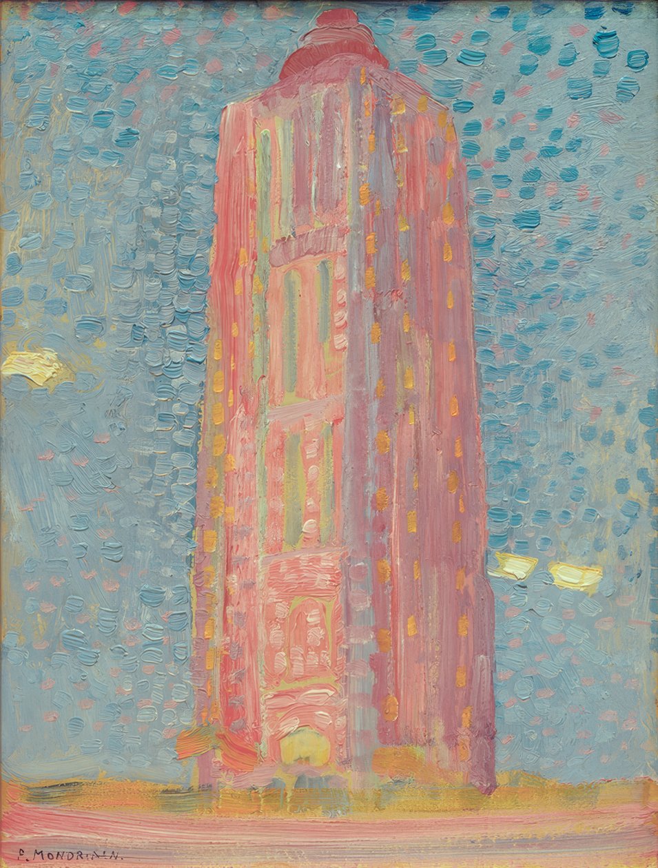 Maják ve Westkapelle od Piet Mondrian