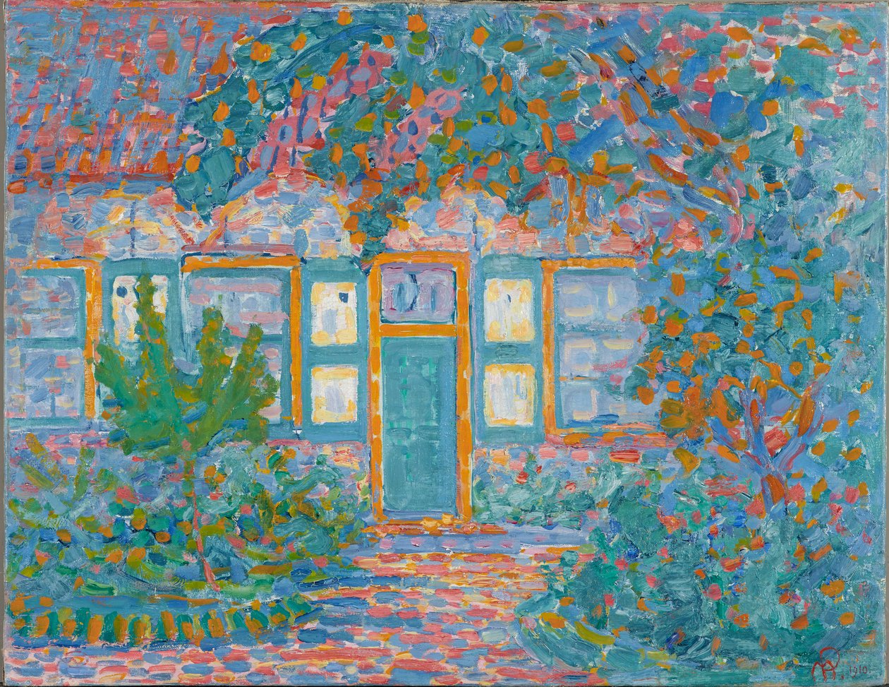 Malý dům ve slunečním světle, c.1910 od Piet Mondrian