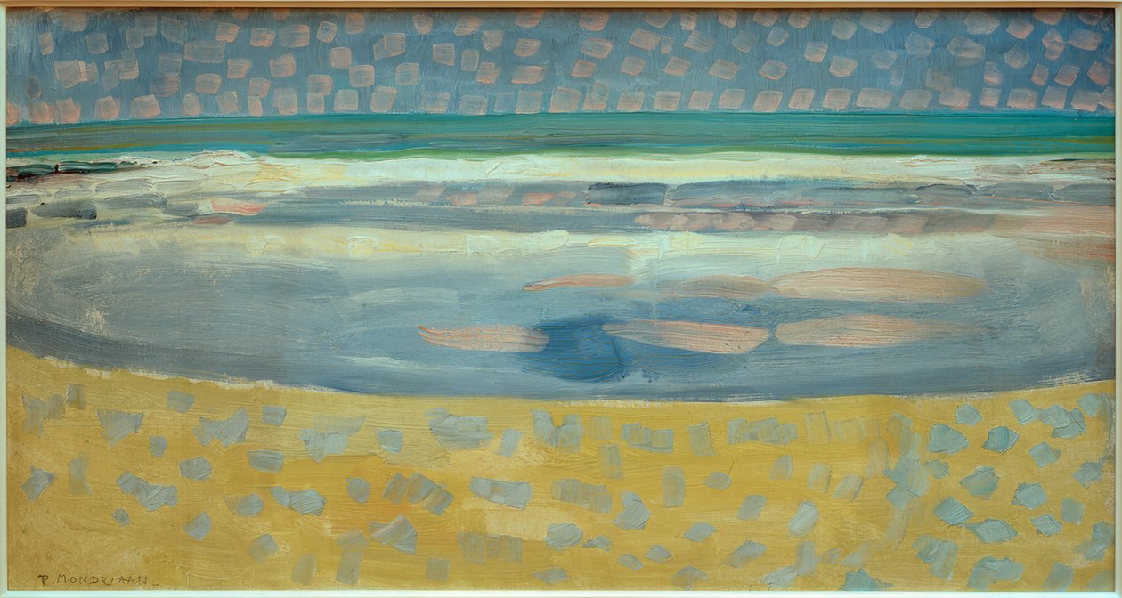 Moře při západu slunce od Piet Mondrian