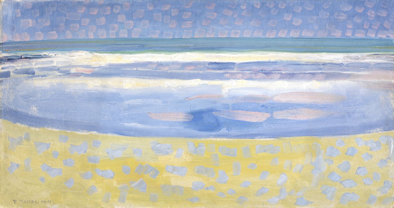 Moře po západu slunce od Piet Mondrian
