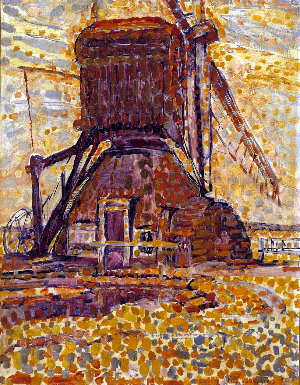 Winkelův mlýn od Piet Mondrian