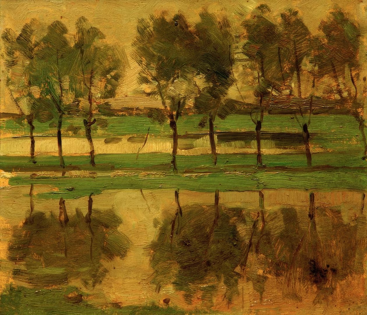 Vrby se sluncem od Piet Mondrian