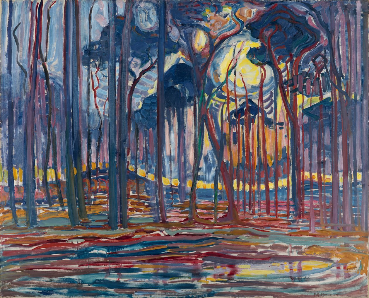 Woods poblíž Oele, 1908 od Piet Mondrian