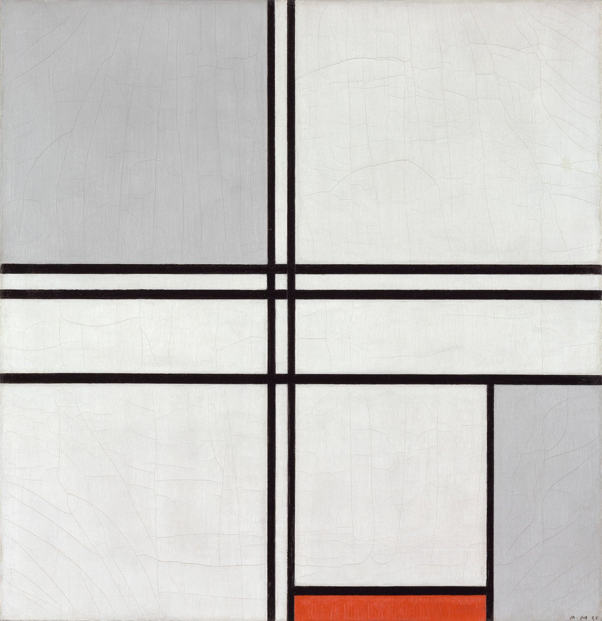 Skladba č. 1 Šedo-červená, 1935. od Piet Mondrian