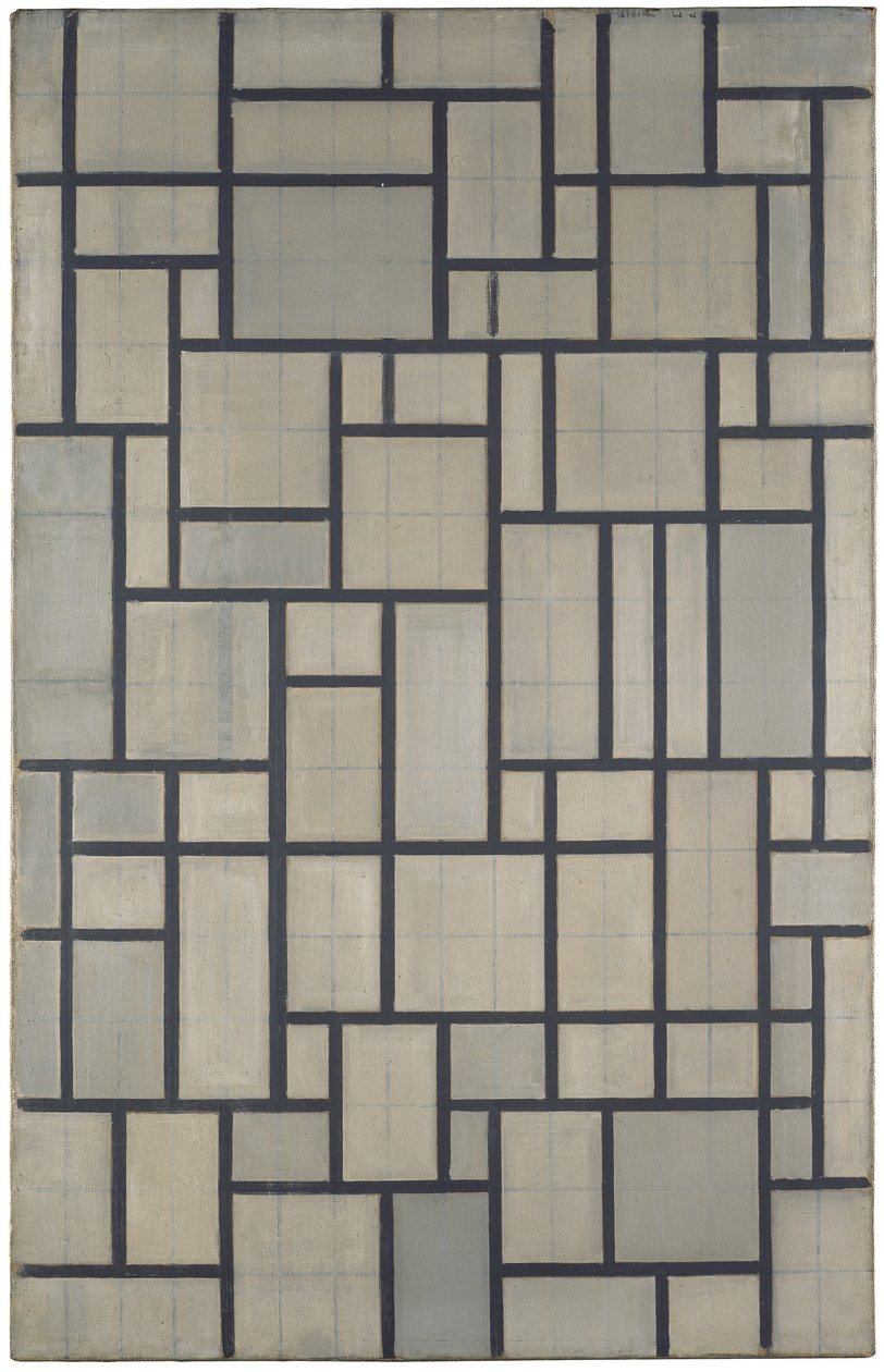 Složení s mřížkou 2 od Piet Mondrian