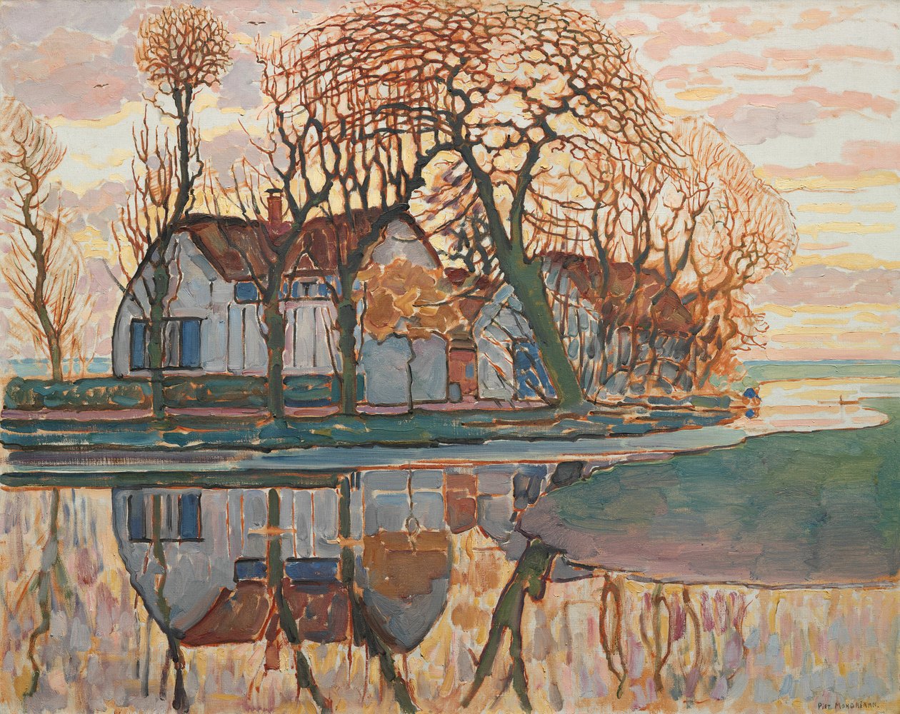 Farma poblíž Duivendrecht, c. 1916. od Piet Mondrian