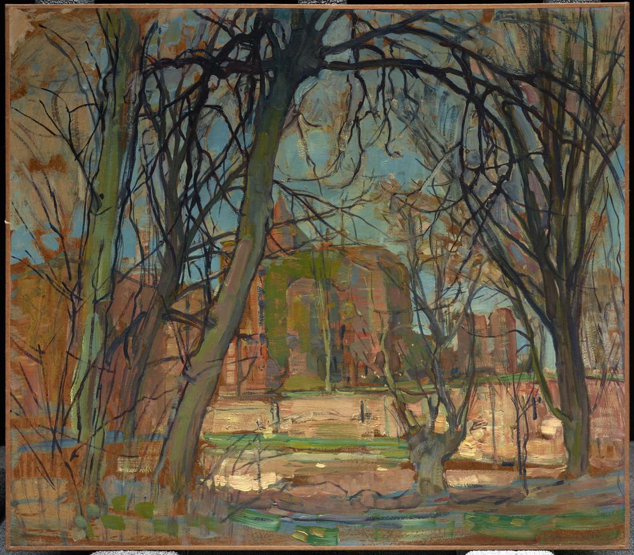 Jarní slunce (jarní slunce): Zřícenina hradu: Brederode od Piet Mondrian
