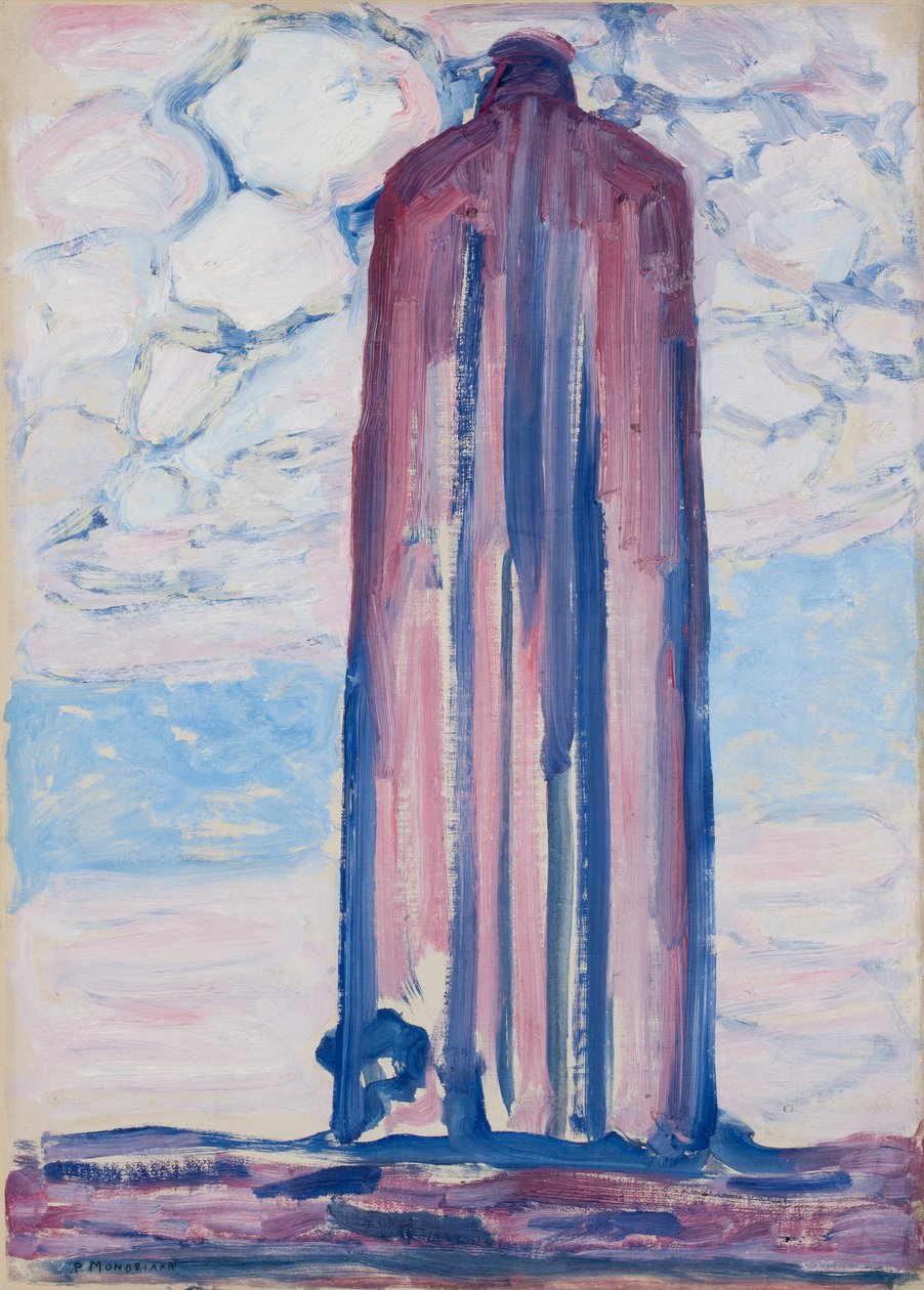 Maják Westkapelle, 1908. od Piet Mondrian
