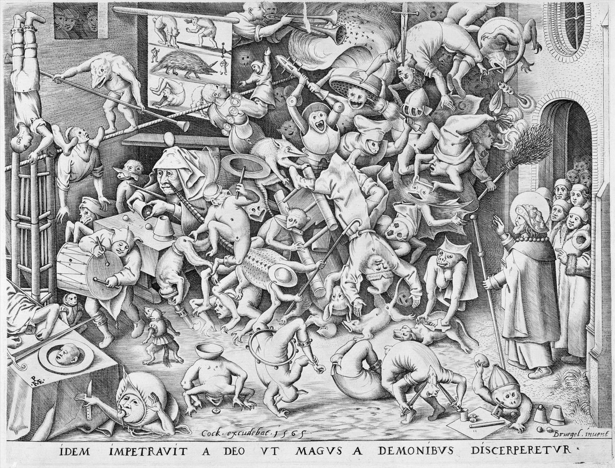 Pád kouzelníka od Pieter Bruegel the Elder