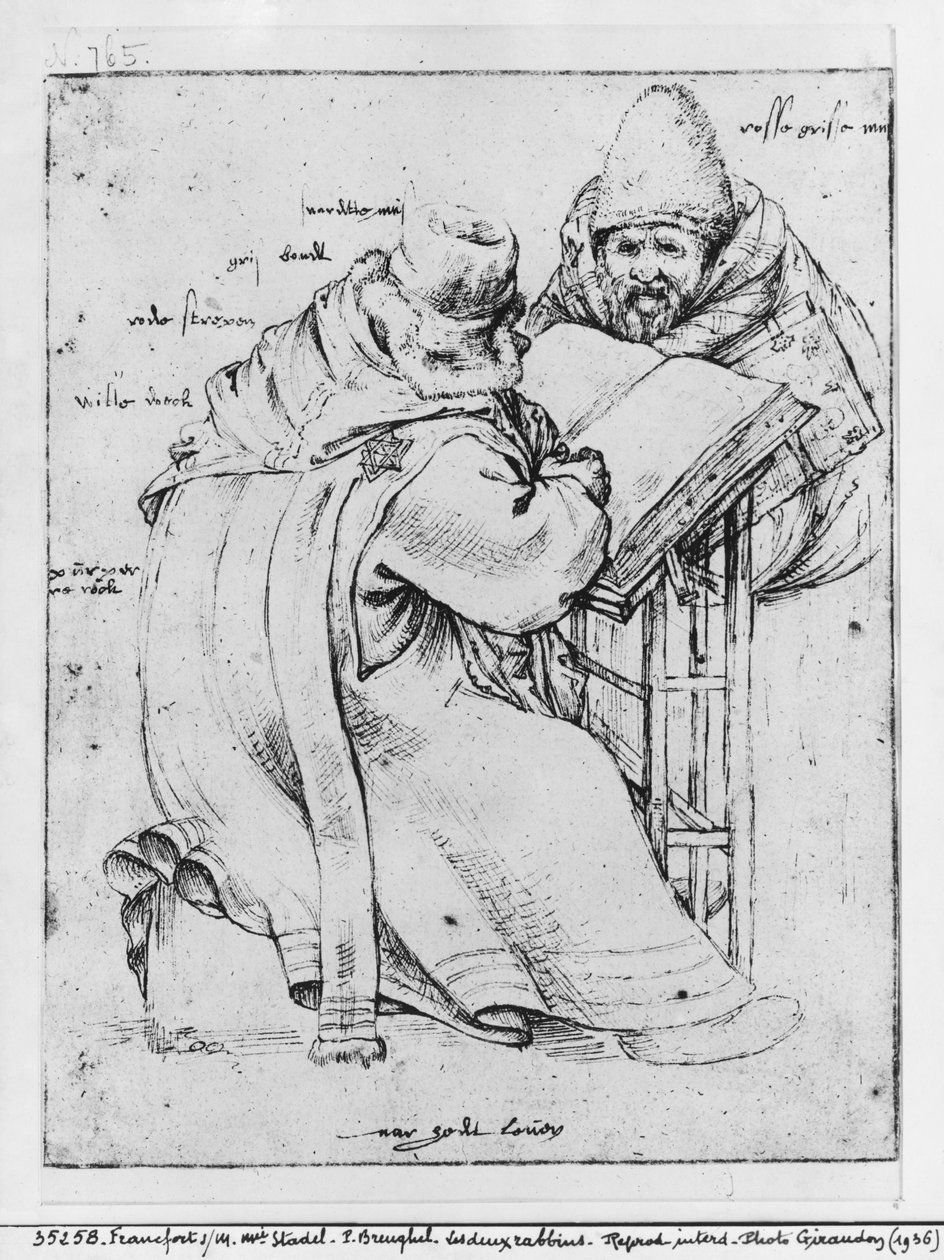 Dva rabíni od Pieter Bruegel the Elder
