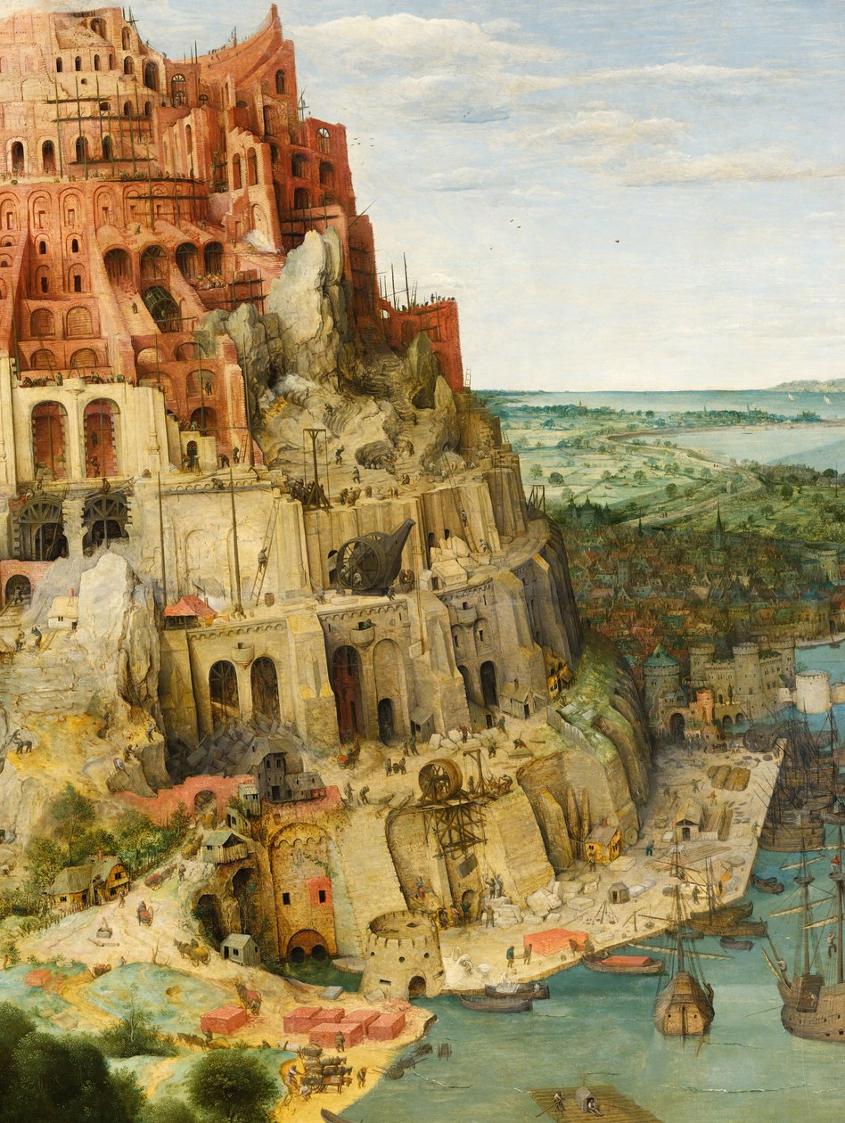 Babylonská věž (detail) od Pieter Bruegel the Elder