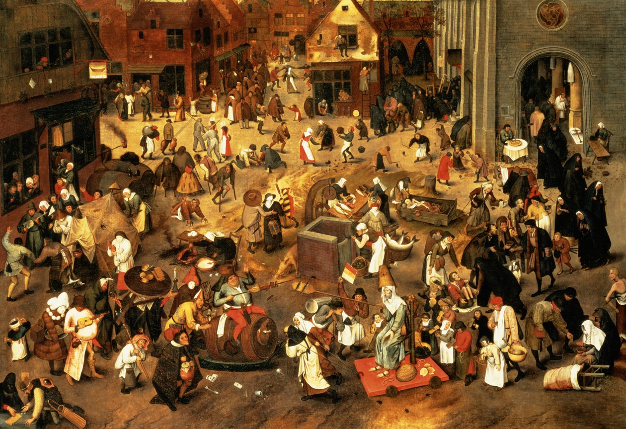 Boj mezi masopustem a půstem od Pieter Brueghel the Younger