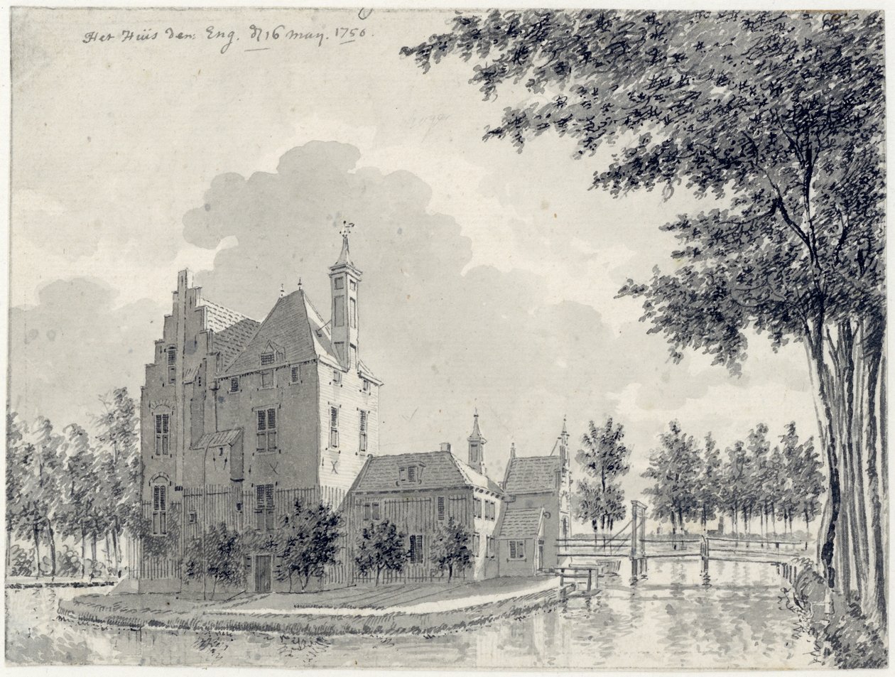Pohled na hrad Den Engh poblíž Vleutenu od Pieter Jan van Liender
