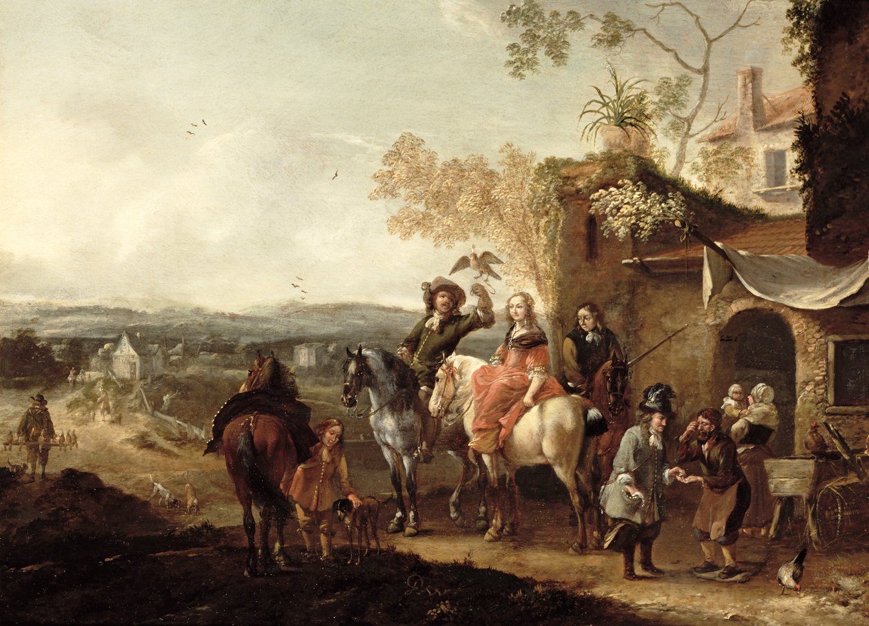 Sokolníci od Pieter Wouwermans or Wouwerman