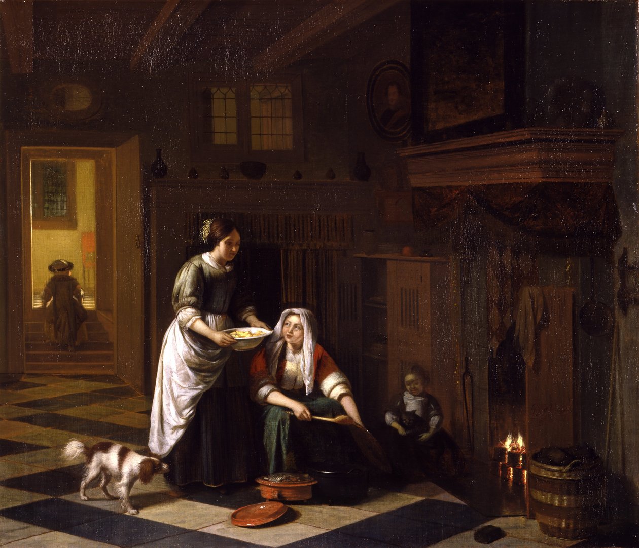 Ohniště od Pieter de Hooch